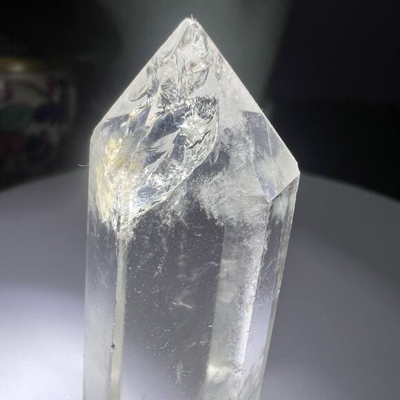 Clear Quartz Crystal Obelisk Meditation Tower (#11) - Picture 4 of 10